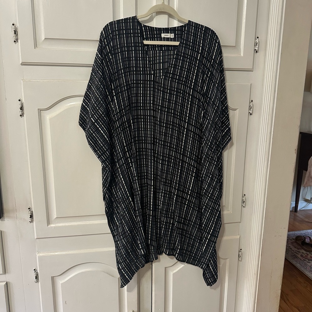 Vince Black and White Striped Dress